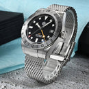 SAN MARTIN SN0135-G GMT Automatic Enamel Dial Date Display Sapphire 39mm Watch