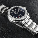 SAN MARTIN SN0130-G-B Automatic Gemstone Dial Sapphire Stainless Steel Men Watch