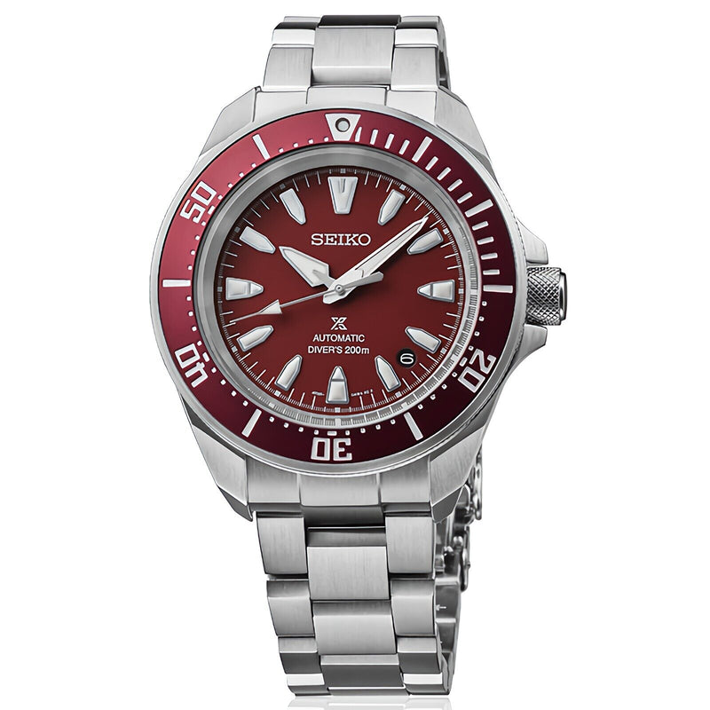 SEIKO Prospex Sea Samurai SRPL11K1 Automatic Red Dial Date Display Diver Watch