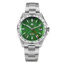 SAN MARTIN SN0129-G-B1 GMT Automatic Red Agate/Green Jade Stone Dial 39mm Watch