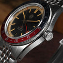 SAN MARTIN SN0116-G V6 GMT Automatic Date Dis Stainless Steel 39.5mm Retro Watch