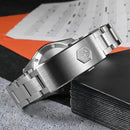 SAN MARTIN SN0129-G-B1 GMT Automatic Red Agate/Green Jade Stone Dial 39mm Watch