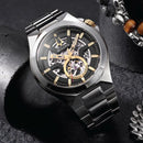 Bulova Maquina 98A224 Skeleton Black Dial Sapphire Glass Stainless Steel Watch