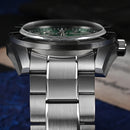 SAN MARTIN SN0130-G-B Automatic Gemstone Dial Sapphire Stainless Steel Men Watch