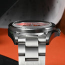 SAN MARTIN SN0129-G-B1 GMT Automatic Red Agate/Green Jade Stone Dial 39mm Watch