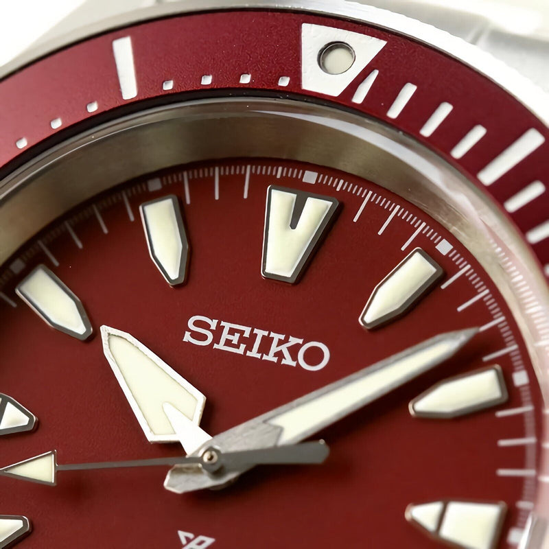 SEIKO Prospex Sea Samurai SRPL11K1 Automatic Red Dial Date Display Diver Watch