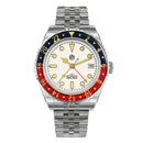 SAN MARTIN SN0005-G-B1 GMT Automatic Stainless Steel 40mm 20ATM Men Diver Watch