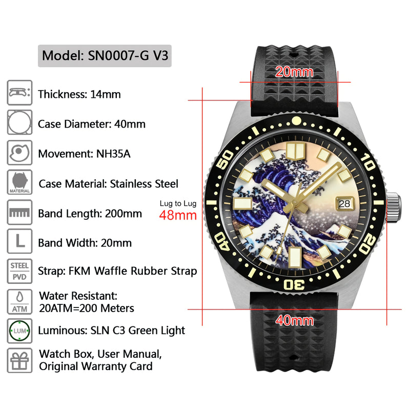 SAN MARTIN SN0007-G-V3 機械錶