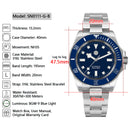 SAN MARTIN SN0111-G-B NH35 Automatic Stainless Steel 40mm 30 ATM Men Diver Watch