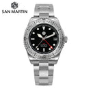 SAN MARTIN SN0112-G GMT NH34 Automatic Stainless Steel 38mm 20ATM Diver's Watch