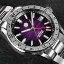 SAN MARTIN SN0129-G6 GMT Automatic Gradient Desert Dial 39mm 100M Men's Watch