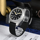 SAN MARTIN SN0137-G Automatic Bead Blasted Case 38mm 10ATM Military Pilot Watch
