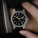 SAN MARTIN SN0137-G Automatic Bead Blasted Case 38mm 10ATM Military Pilot Watch