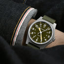 SAN MARTIN SN0137-G Automatic Bead Blasted Case 38mm 10ATM Military Pilot Watch