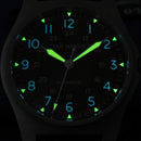 SAN MARTIN SN0137-G Automatic Bead Blasted Case 38mm 10ATM Military Pilot Watch