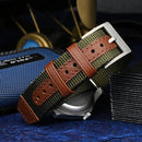 SAN MARTIN SN0137-G Automatic Bead Blasted Case 38mm 10ATM Military Pilot Watch