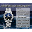 SAN MARTIN SN0147-G Automatic Blue Sea Wave Dial Sapphire Glass 43mm 1000M Watch
