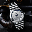 SAN MARTIN SN0149-G Miyota 90S5 SS Brushed Dial 40mm Integrated Bracelet Watch