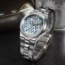 SAN MARTIN SN0149-GB Miyota 90S5 Spliced MOP Dial 40mm Integrated Bracelet Watch