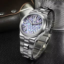 SAN MARTIN SN0149-GB Miyota 90S5 Spliced MOP Dial 40mm Integrated Bracelet Watch