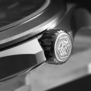 SAN MARTIN SN0150 Automatic Guilloche MOP Dial Date Display 39mm Men Gada Watch