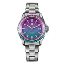 SAN MARTIN SN0150 Automatic MOP Dial Gemstone Bezel Date Display 39mm Men Watch
