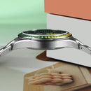 SAN MARTIN SN0150 Automatic MOP Dial Gemstone Bezel Date Display 39mm Men Watch