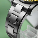 SAN MARTIN SN0150 Automatic MOP Dial Gemstone Bezel Date Display 39mm Men Watch