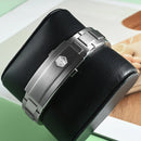 SAN MARTIN SN0150 Automatic MOP Dial Gemstone Bezel Date Display 39mm Men Watch