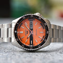 Seiko 5 Sports SBSA219 SRPK11 Automatic Orange Dial Day Date Display Men's Watch