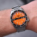 Seiko 5 Sports SBSA219 SRPK11 Automatic Orange Dial Day Date Display Men's Watch