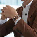 Seiko Presage Sharp Edged Series SPB170J1 Rose Gold Tone Case Brown Dial Watch