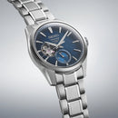 SEIKO Presage Sharp Edged SPB417 SPB417J1 Asanoha Automatic Blue Dial Open Heart Watch