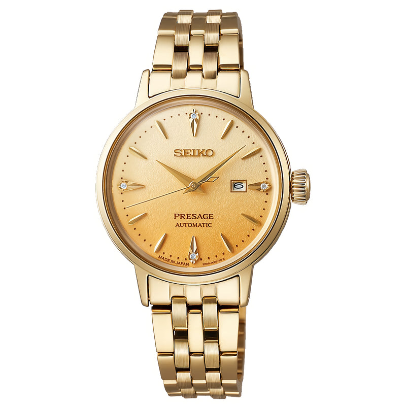 SEIKO Presage SRE018J1 Cocktail Time Diamond Gold Tone Dial Women s Wa seiko-presage-sre018j1-cocktail-time-diamond-gold-tone-dial-women-s-wa