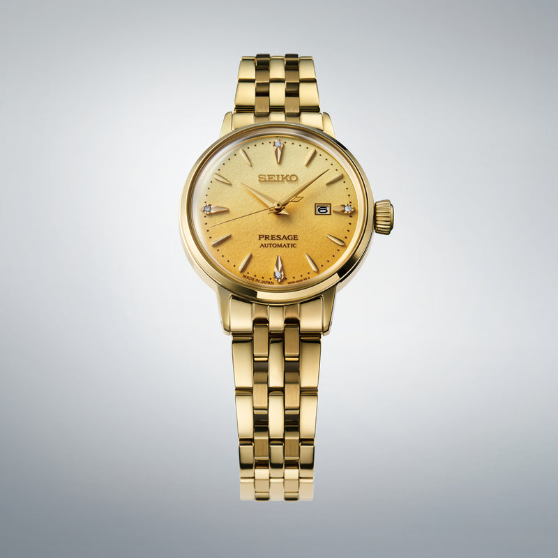 SEIKO Presage SRE018J1 Cocktail Time Diamond Gold Tone Dial Women s Wa seiko-presage-sre018j1-cocktail-time-diamond-gold-tone-dial-women-s-wa