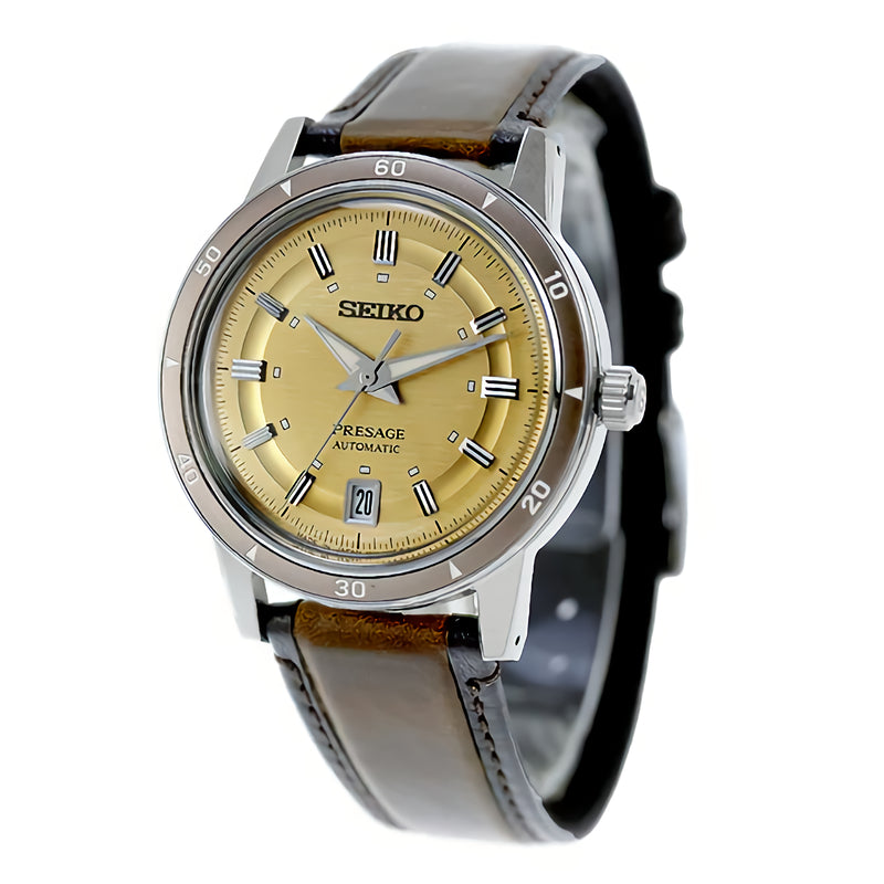 SEIKO Presage Style 60’s SRPL75J1 Automatic Yellow Dial Date Display Watch
