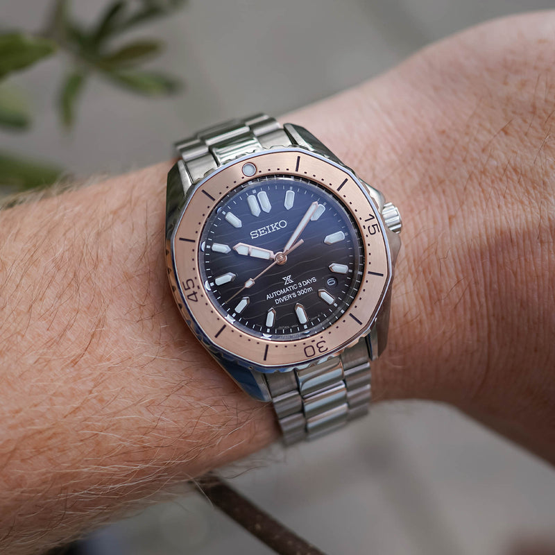 SEIKO Prospex SPB485J1 Automatic Brown Dial Date Display Octagonal Bezel Watch