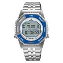 SEIKO Rotocall SMGG21P1 Digital Alarm Chronograph Stainless Steel Quartz Watch