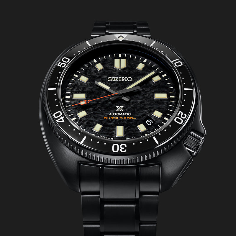 Seiko Prospex SLA061J1 1970 Re-Interpretation Automatic Black Dial Diver Watch