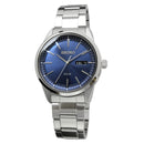 SEIKO Solar SNE525P1 Blue Dial Day & Date Display Stainless Steel 100M Men Watch