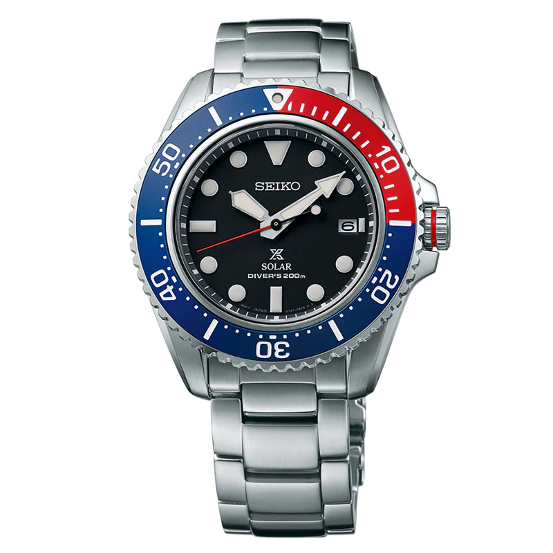 SEIKO Prospex SNE595P1 Solar Blue Dial Date Display Stainless Steel Diver Watch