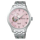 Seiko Presage SSA465J1 Japanese Garden Automatic Pink Dial Open Heart Men Watch