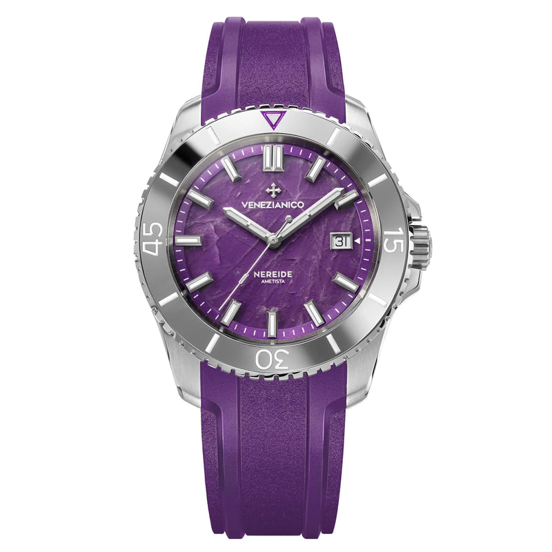 VENEZIANICO NEREIDE AMETISTA 4521545 SW200 Amethyst Dial Sapphire Glass Watch