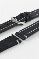 Hirsch Liberty 小牛皮錶帶 Watch Strap 黑色 20mm/22mm