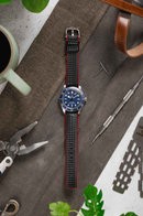 Hirsch Ayrton 小牛皮錶帶 Watch Strap 黑紅色 22mm