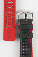 Hirsch Robby 小牛皮錶帶 Watch Strap 黑紅色 22mm