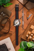 Hirsch Robby 小牛皮錶帶 Watch Strap 黑紅色 22mm