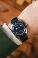 Hirsch Robby 小牛皮錶帶 Watch Strap 黑藍色 22mm