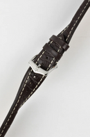 Hirsch CAPITANO Padded Alligator Leather Water-Resistant Watch Strap in BROWN 鰐魚皮 防水錶帶