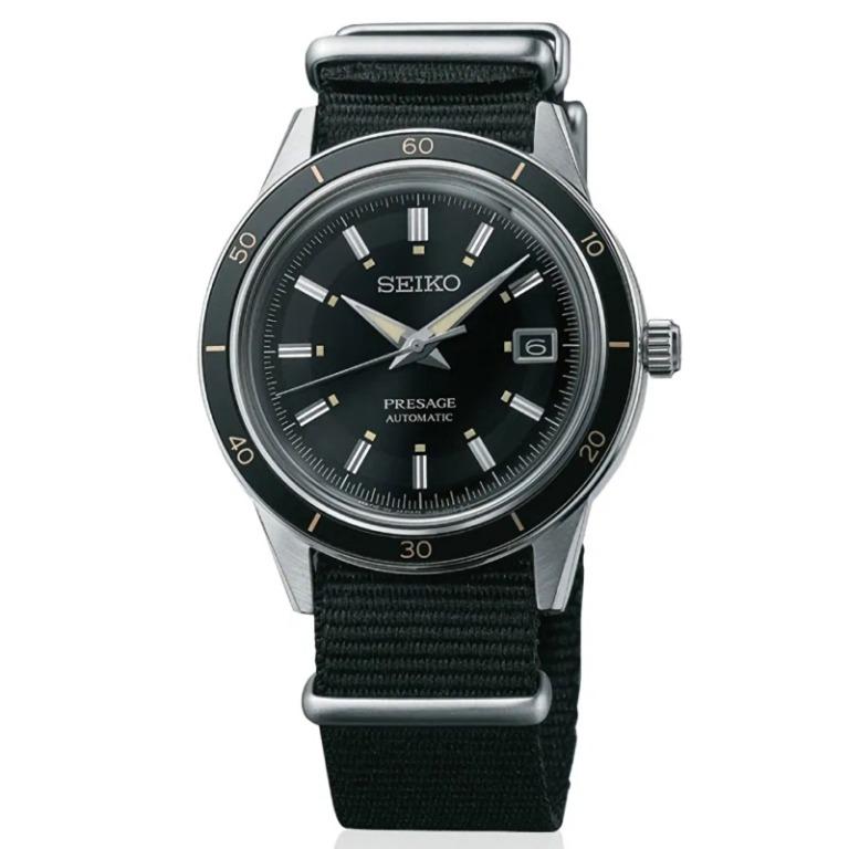 Seiko Presage Style 60’s Series SRPG09J1 Automatic Black Dial Men Watch WARRANTY